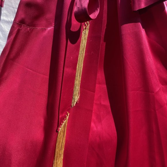 Vintage Embroidered Satin Robe Gown - Picture 2 of 4